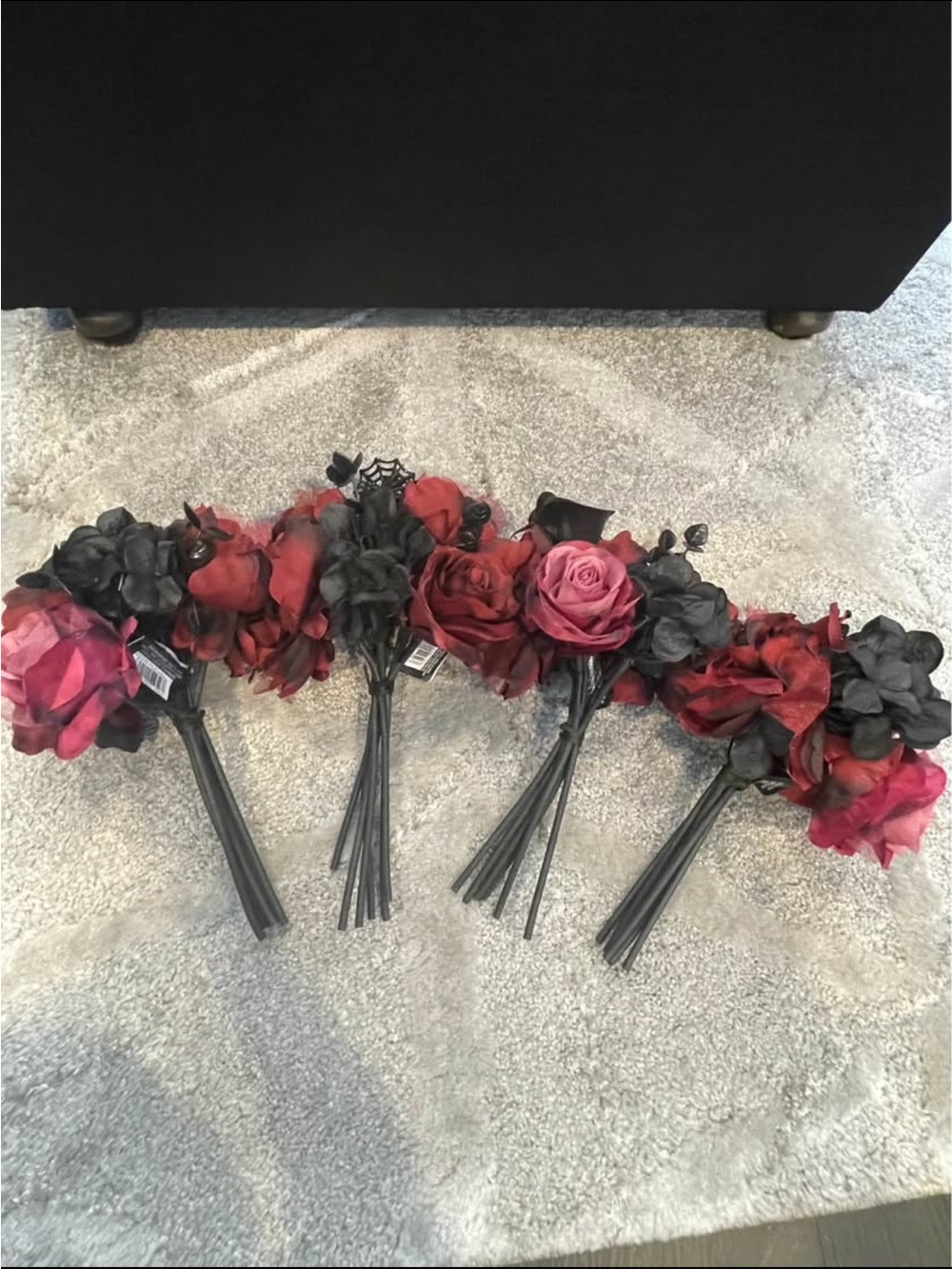 4 Ashland Halloween Hydrangea and Rose Artificial Bouquet Flowers